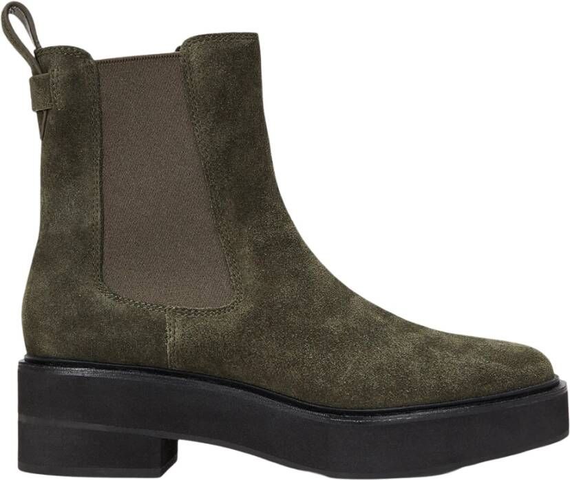 Lauren Ralph Lauren Chelsea boots van leer met treklus model 'ADRIANNA'