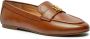 Ralph Lauren Leren Mocassins Logo Voorkant Rubberen Zool Brown Dames - Thumbnail 1