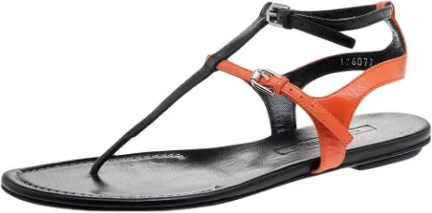 Ralph Lauren Pre-owned Leather sandals Black Dames