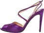 Ralph Lauren Pre-owned Satin sandals Purple Dames - Thumbnail 1