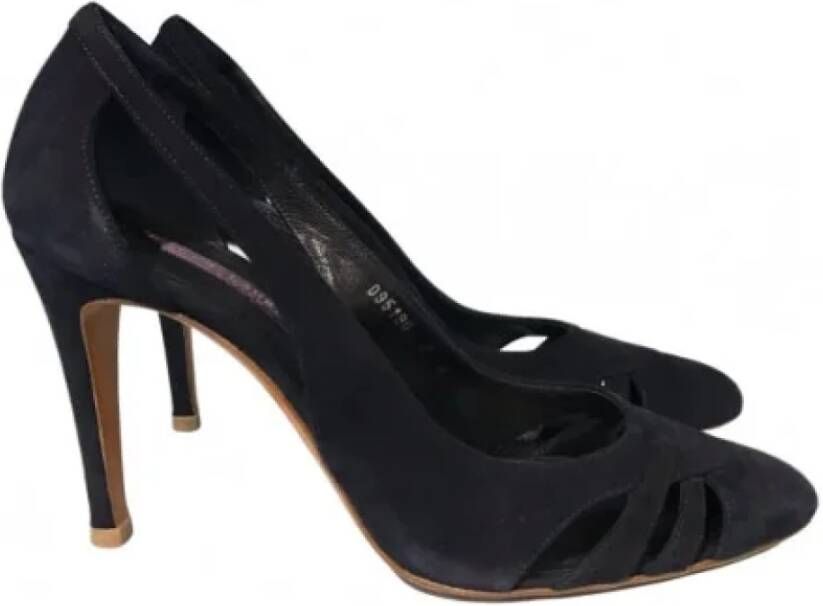 Ralph Lauren Pre-owned Suede heels Blue Dames