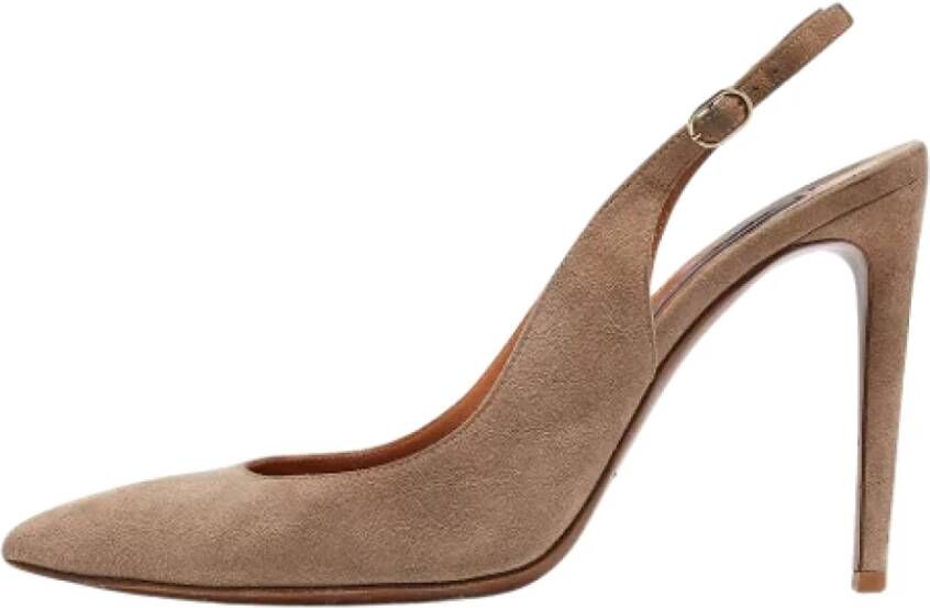 Ralph Lauren Pre-owned Suede heels Brown Dames