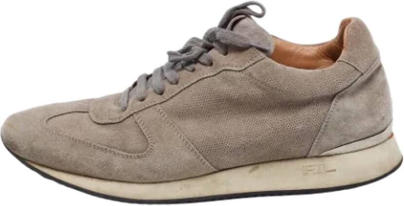 Ralph Lauren Pre-owned Suede sneakers Gray Dames