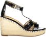 Ralph Lauren Zwarte Polyester Sleehak Sandalen met Enkelband Black Dames - Thumbnail 4