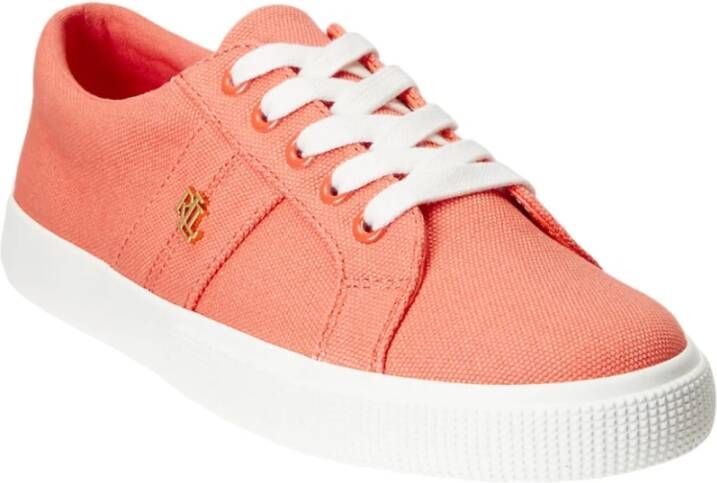 Ralph Lauren Stijlvolle Sneakers voor Dagelijks Gebruik Orange Dames