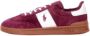 Polo Ralph Lauren Sportieve Bordeauxrode Suède Heren Sneakers Red Heren - Thumbnail 1