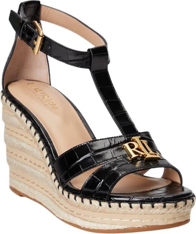 Ralph Lauren Stijlvolle Hale II Wedges Black Dames