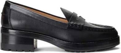 Lauren Ralph Lauren Penny loafers van leer met labeldetail model 'WREN'