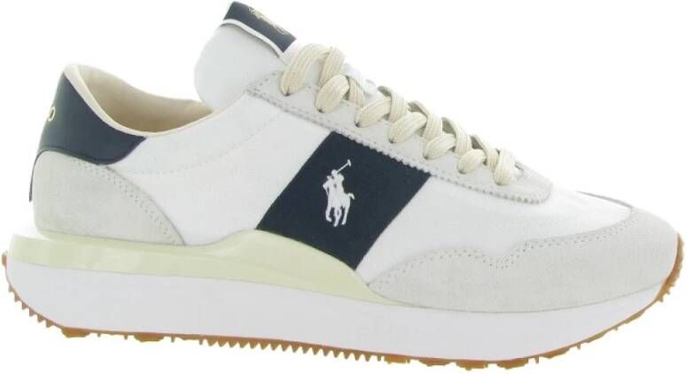 Polo Ralph Lauren Witte Hunter Navy Leren Schoenen White Heren