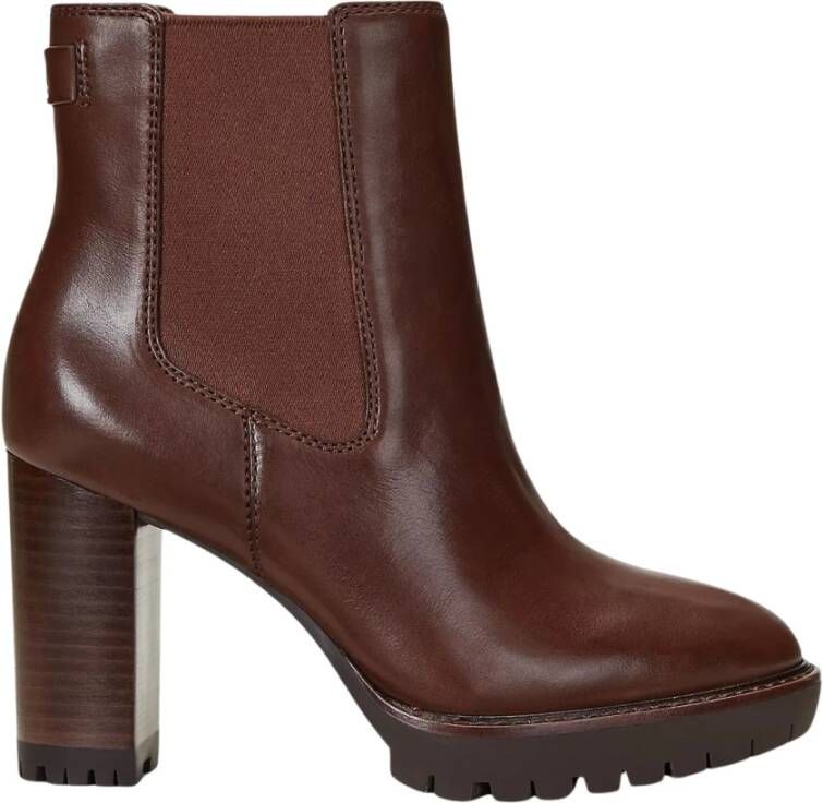 Ralph Lauren Stivaletti Layne van leer Brown Dames