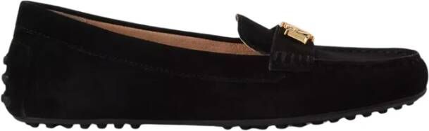 Lauren Ralph Lauren Leren loafers met labelapplicatie van Lauren Ralph LaureL model 'BARNSBURY'