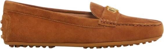 Lauren Ralph Lauren Penny loafers van leer met labeldetail model 'BARNSBURY'