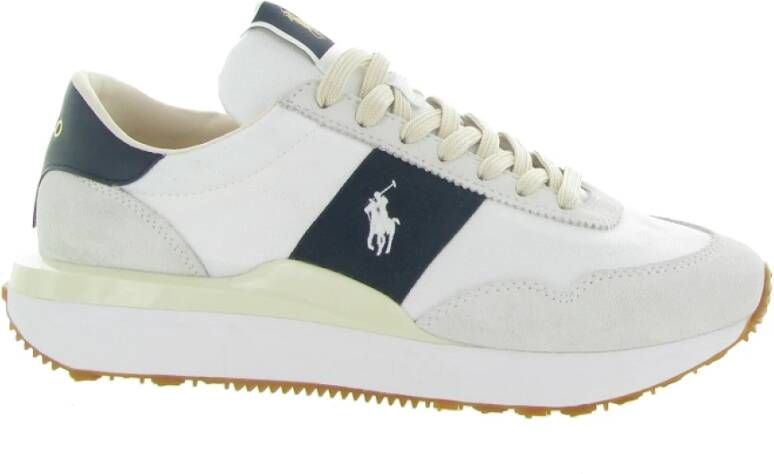 Polo Ralph Lauren Witte Hunter Navy Leren Schoenen White Heren