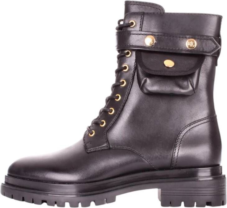 Lauren Ralph Lauren Boots van leer met labeldetail model 'CAMMIE'