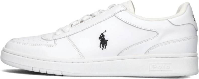 Ralph Lauren Witte Leren Lage Sneakers White Heren