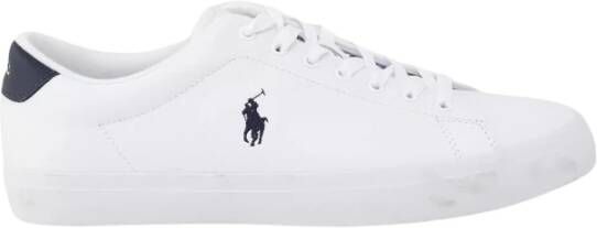 Polo Ralph Lauren Stijlvolle Lage Top Lace Sneakers van Leer White