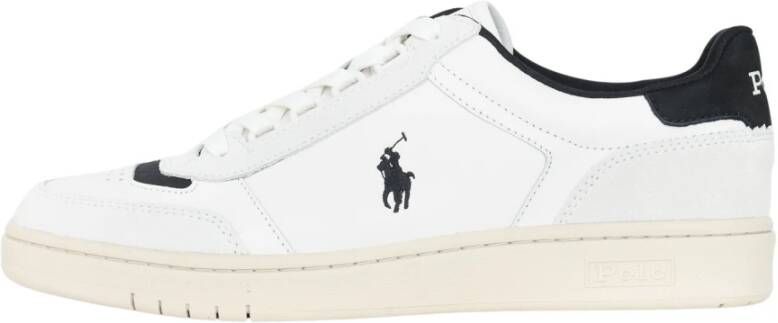 Ralph Lauren Witte Sneakers met Paardenlogo White Heren