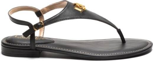 Polo Ralph Lauren Dames sandalen an zwart leer Black Dames