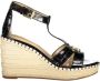 Ralph Lauren Zwarte Polyester Sleehak Sandalen met Enkelband Black Dames - Thumbnail 2