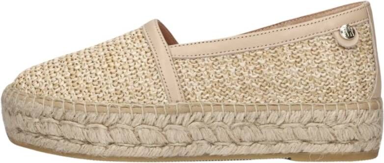 Red Rag Beige Espadrilles met Leren Accenten Beige Dames