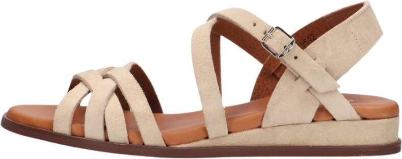 Red Rag Beige Gekruiste Band Wig Sandalen Beige Dames