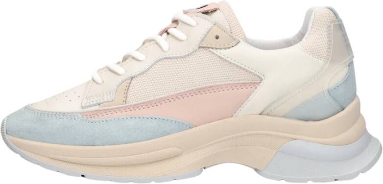 Red Rag Beige Lage Sneaker met Unieke Accenten Multicolor Dames