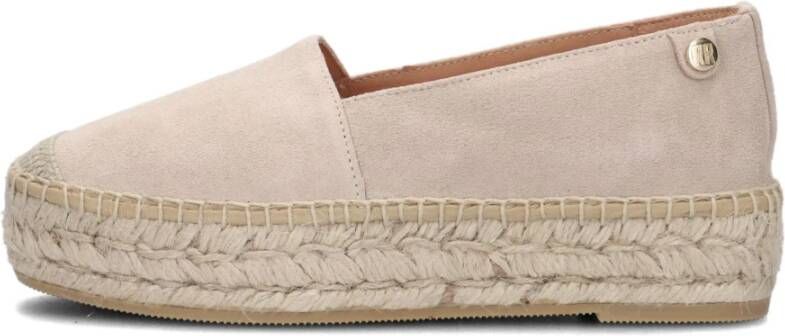 Red Rag Beige Suède Espadrilles met Plateauzool Beige Dames