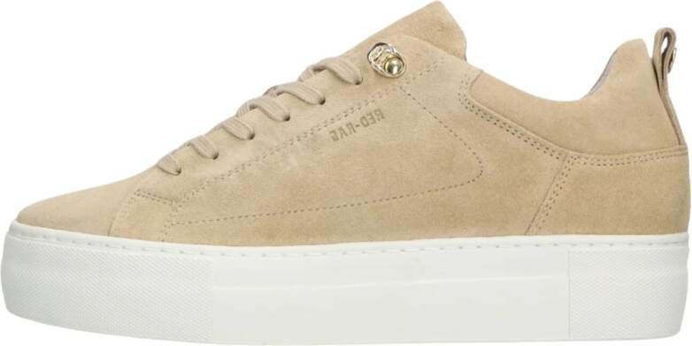 Red Rag Beige Suede Low-Top Sneakers Beige Dames