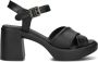 Red Rag Gekruiste Band Blokhak Sandalen Black Dames - Thumbnail 3