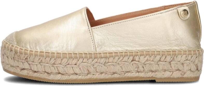 Red Rag Gouden Espadrilles met Jute Plateauzool Yellow Dames