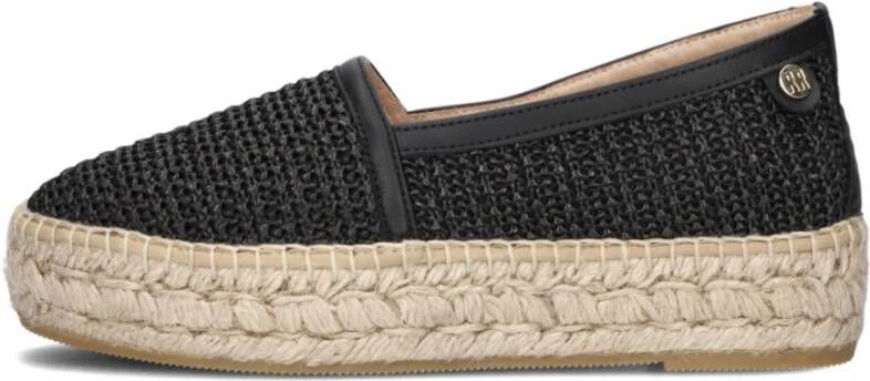 Red Rag Zwarte Espadrilles met Jute Plateauzool Black Dames