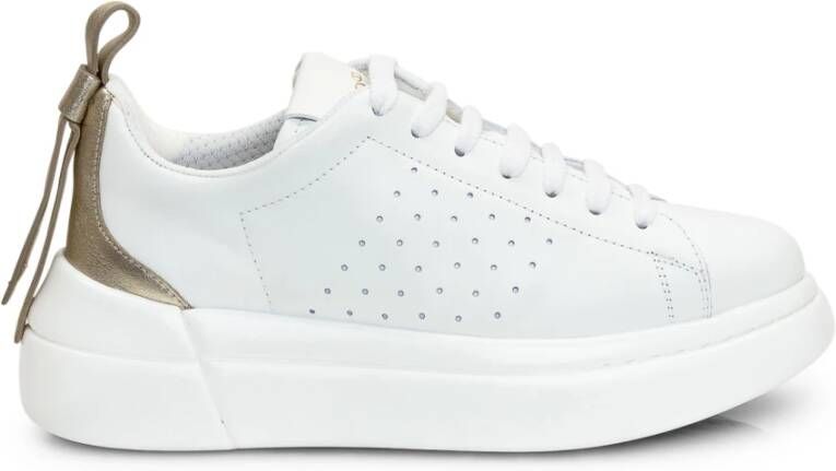 RED Valentino Stijlvolle lage platform veterschoenen White Dames