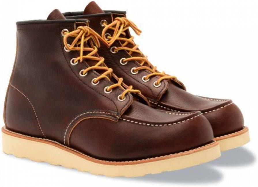 Red Wing Shoes Herenlaarzen van leer met rubberen zool Brown Heren