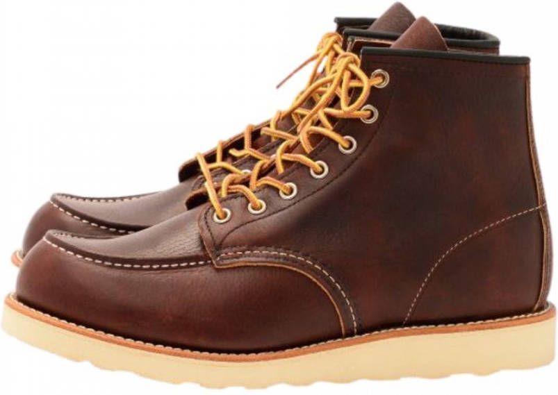 Red Wing Shoes Herenlaarzen van leer met rubberen zool Brown Heren