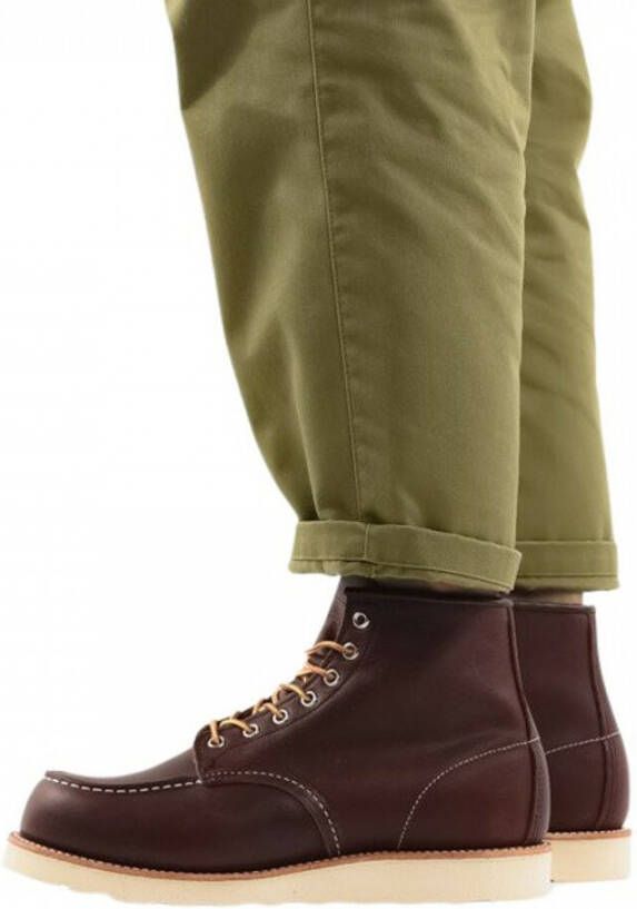 Red Wing Shoes Herenlaarzen van leer met rubberen zool Brown Heren