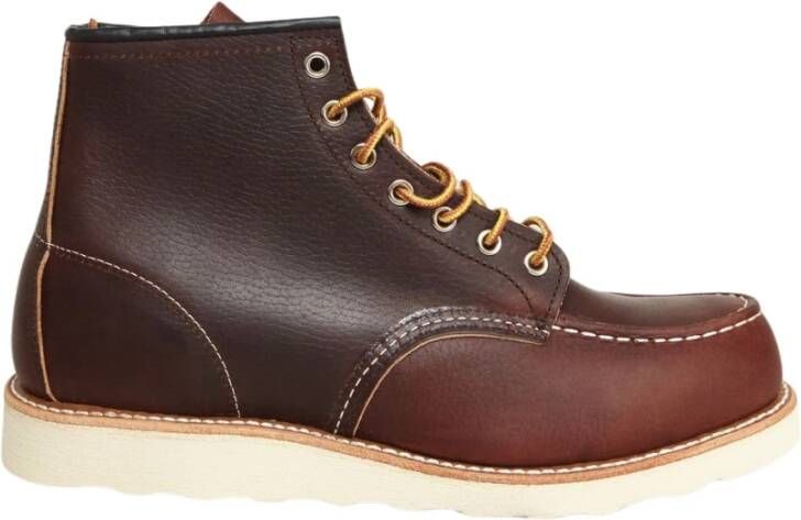 Red Wing Shoes Herenlaarzen van leer met rubberen zool Brown Heren