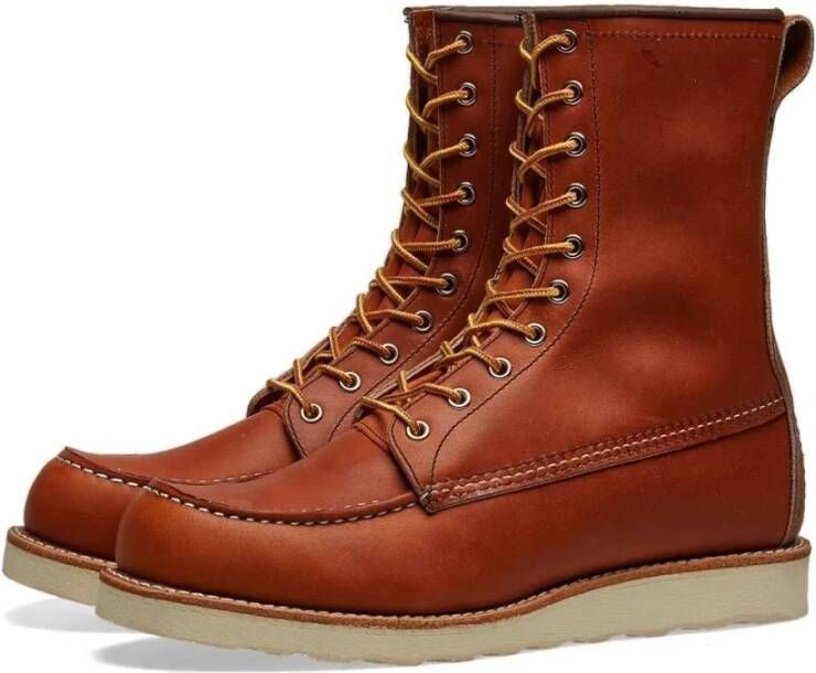 Red Wing Shoes 877 Heritage Work 8 MOC TOE Boot Goud Legacy Bruin Heren