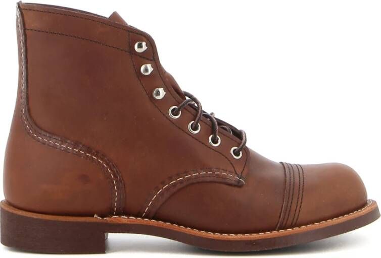 Red Wing Shoes Iron Ranger 8111 Bernstein Heren 6-inch laarzen in Oxblood Mesa leer Brown Heren