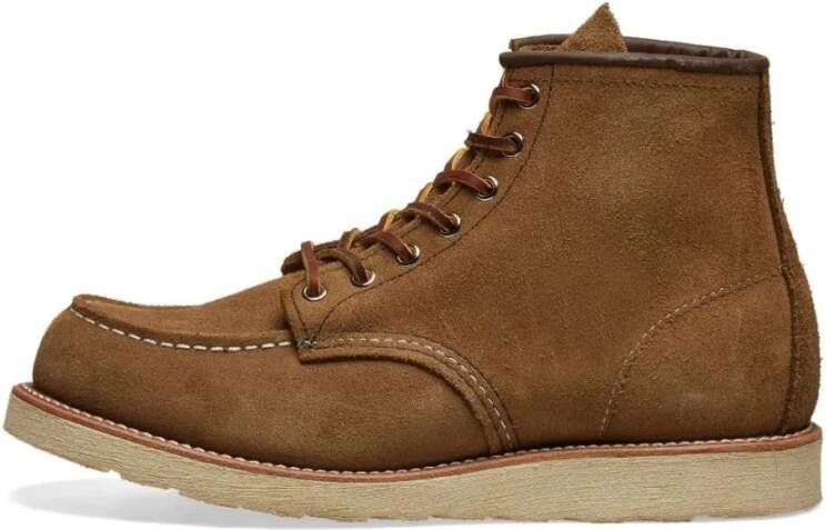 Red Wing Shoes Heritage Moc Toe Boot Olive Brown Heren