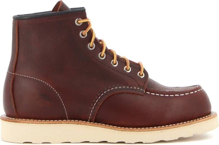 Red Wing Shoes Herenlaarzen van leer met rubberen zool Brown Heren