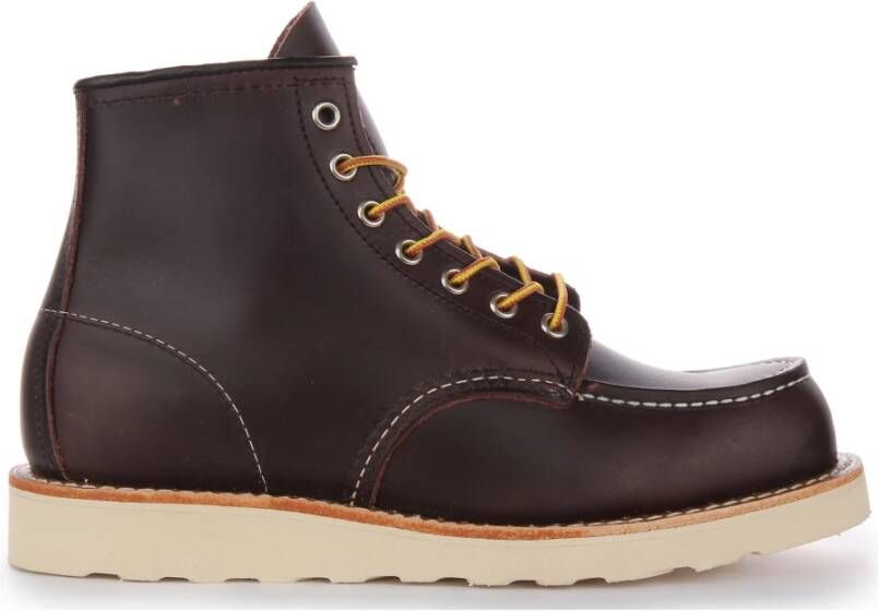 Red Wing Shoes Herenlaarzen van leer met rubberen zool Brown Heren