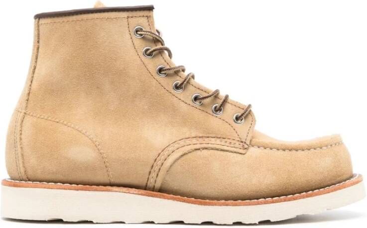 Red Wing Shoes Klassieke Moc Veterlaarzen Beige Heren