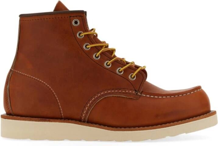 Red Wing Shoes Leren Moc Toe Veterschoenen Brown Heren