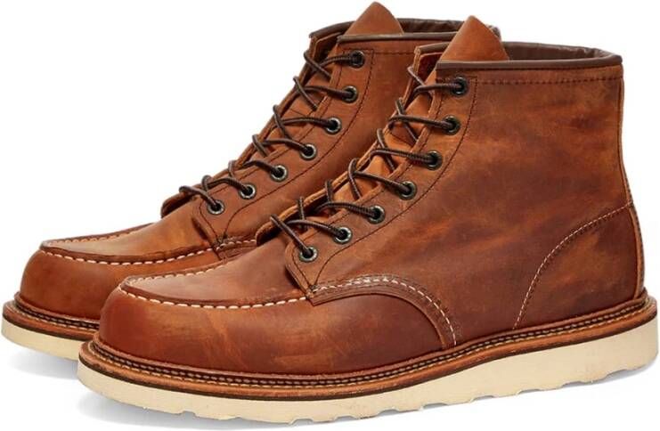 Red Wing Shoes 3428 Moc Toe Copper Rough and Tough Bruin Brown