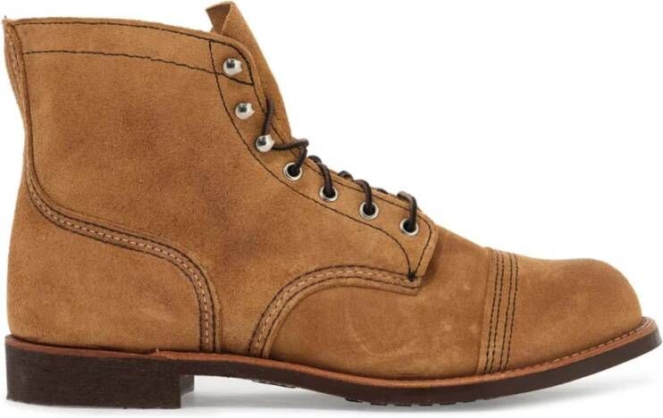 Red Wing Shoes Suede Iron Ranger Enkellaarzen Brown Heren