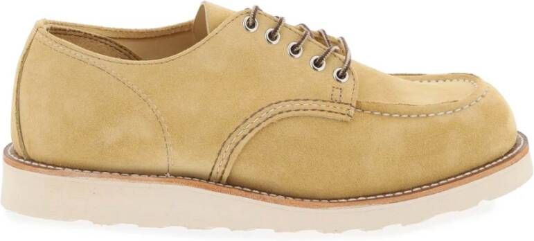 Red Wing Shoes Suède Moc Toe Oxford Veterschoenen Beige Heren