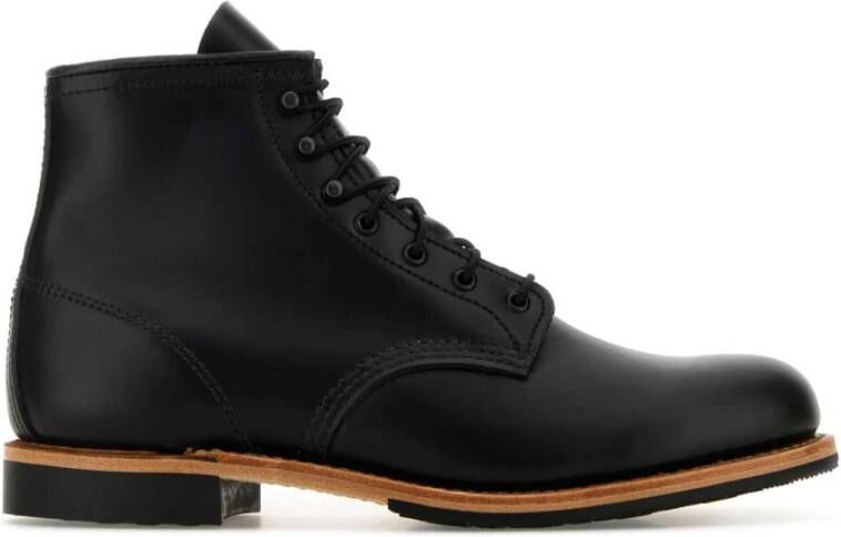 Red Wing Shoes Zwarte leren enkellaarzen Black Heren