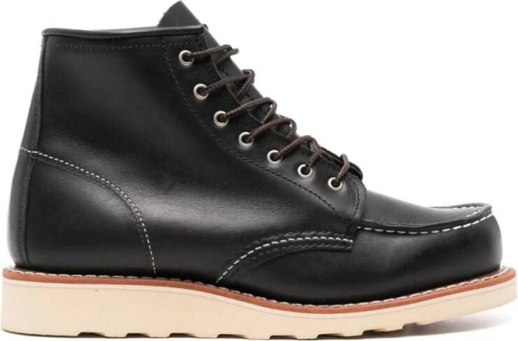 Red Wing Shoes Zwarte Leren Veterschoenen Black Dames