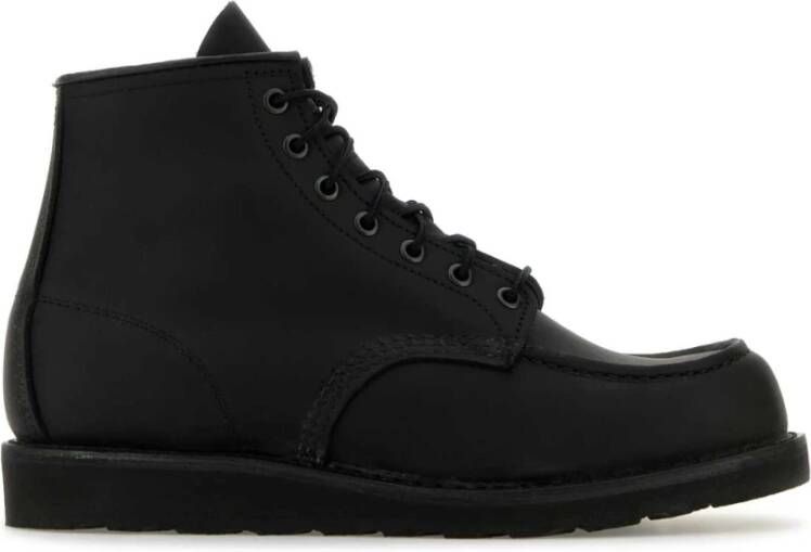 Red Wing Shoes Zwarte leren veterschoenen Black Heren