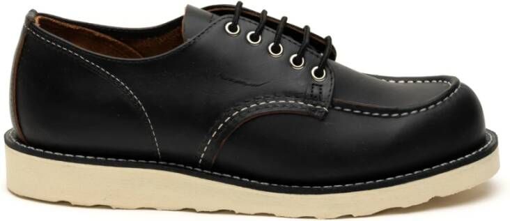 Red Wing Shoes Zwarte platte schoenen Moc Toe Black Heren